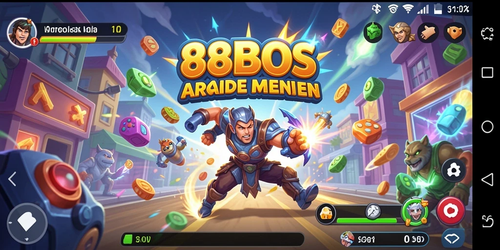 Tampilan gameplay seru dari game Arcade 88BOS.