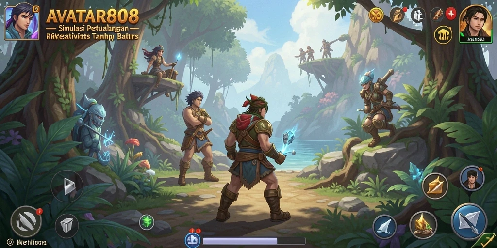 Tampilan gameplay AVATAR808 dengan karakter dan lingkungan yang hidup.