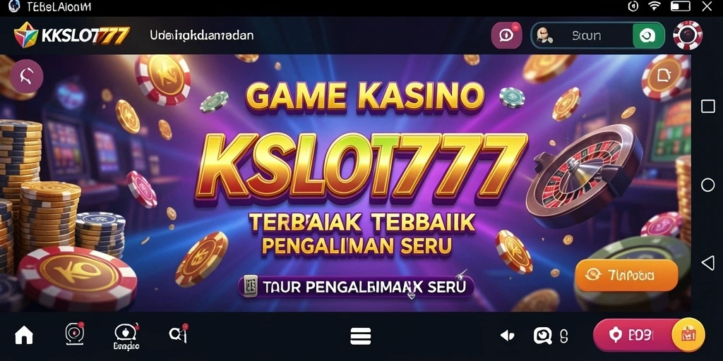 Tampilan menarik dari gameplay KKSLOT777 di kasino.