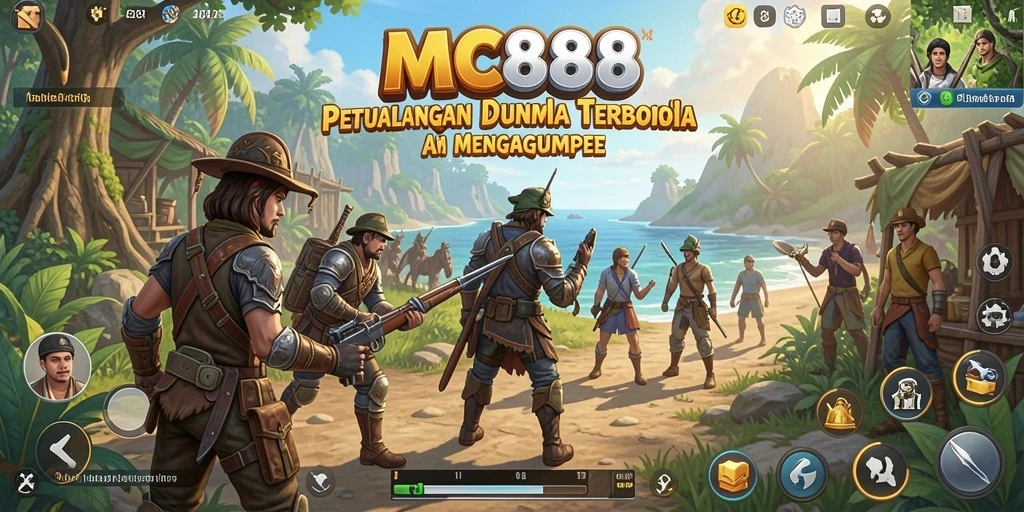 Tampilan gameplay <strong>MC888</strong> yang memukau di dunia terbuka.