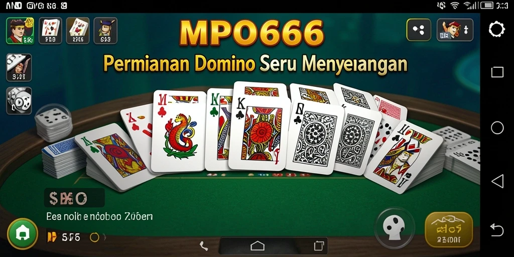Screenshot gameplay yang menampilkan serunya bermain Domino di MPO666.
