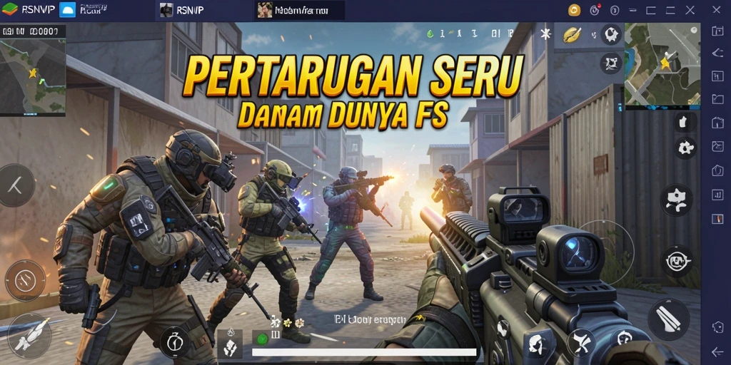 Gameplay seru RSNVIP dalam dunia FPS yang realistis.
