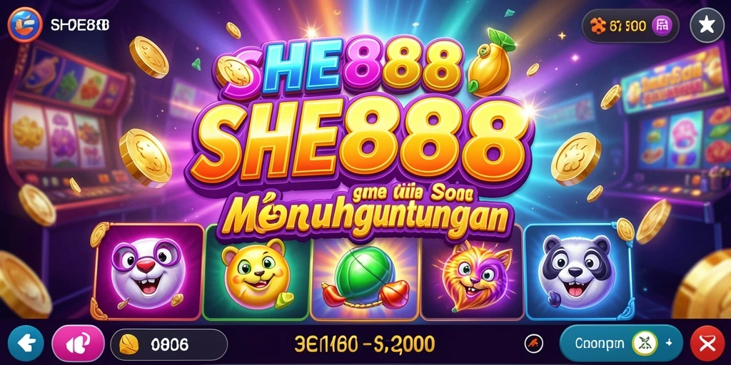 Tampilan gameplay SHE888 yang menarik dan penuh warna.